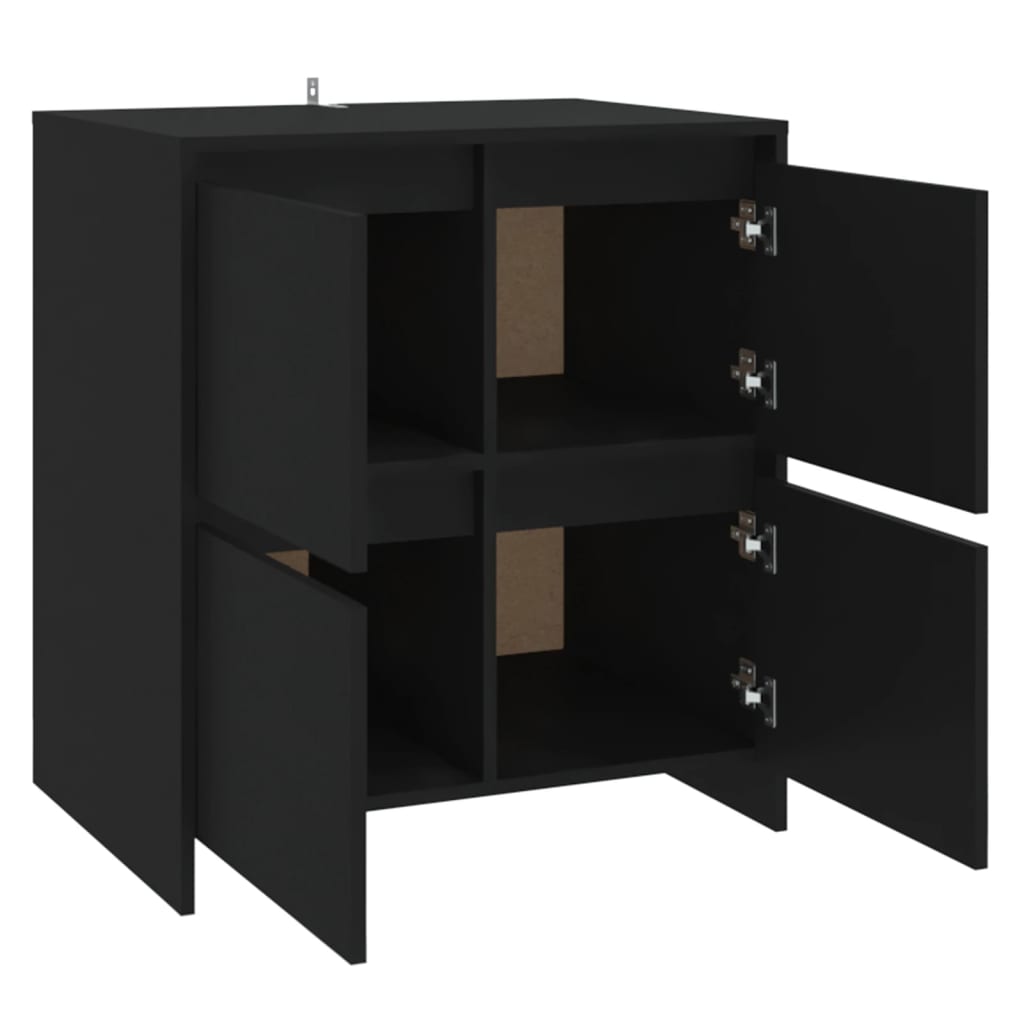 Black buffet 70x41x75 cm Engineering wood