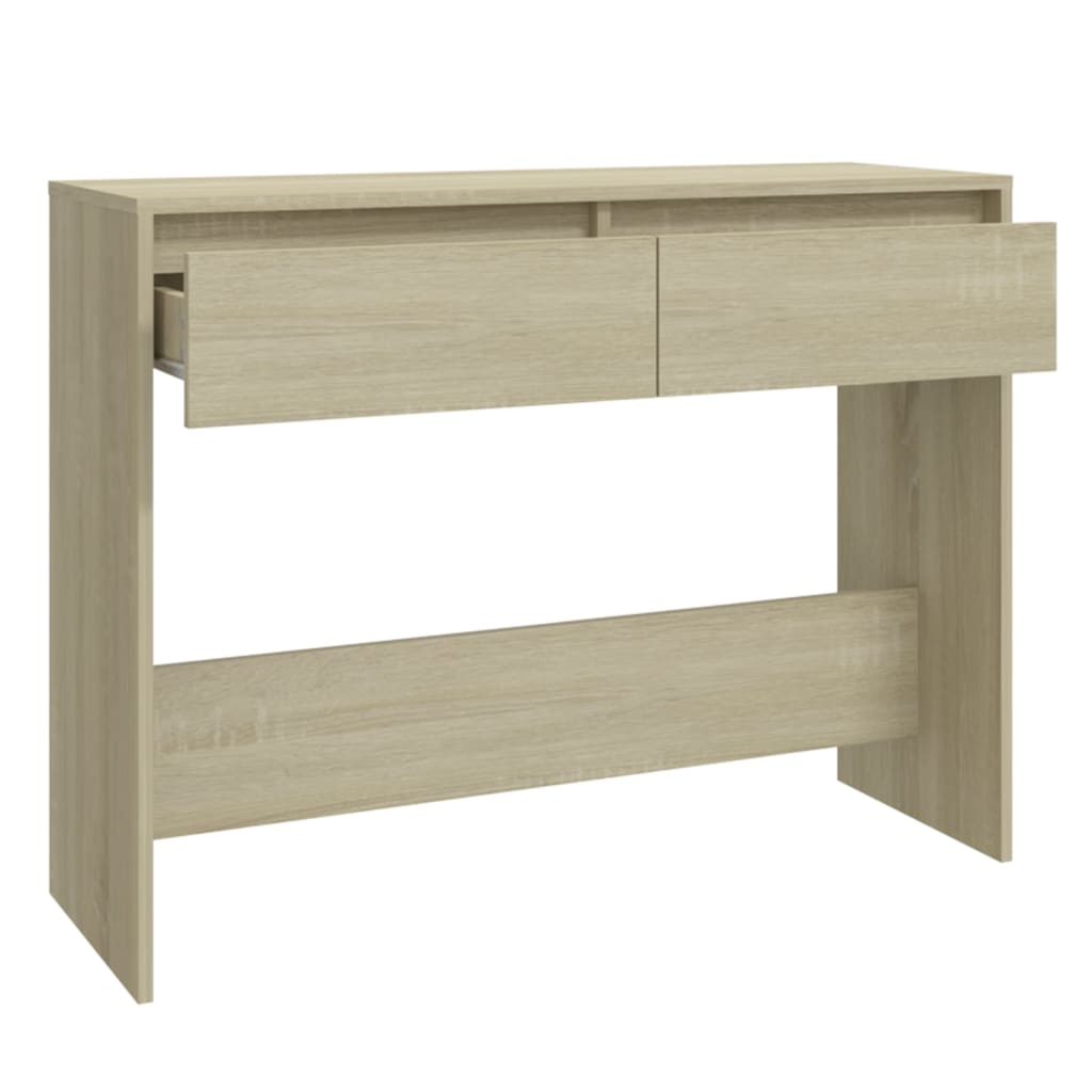Sonoma oak console table 100x35x76.5 cm agglomerated