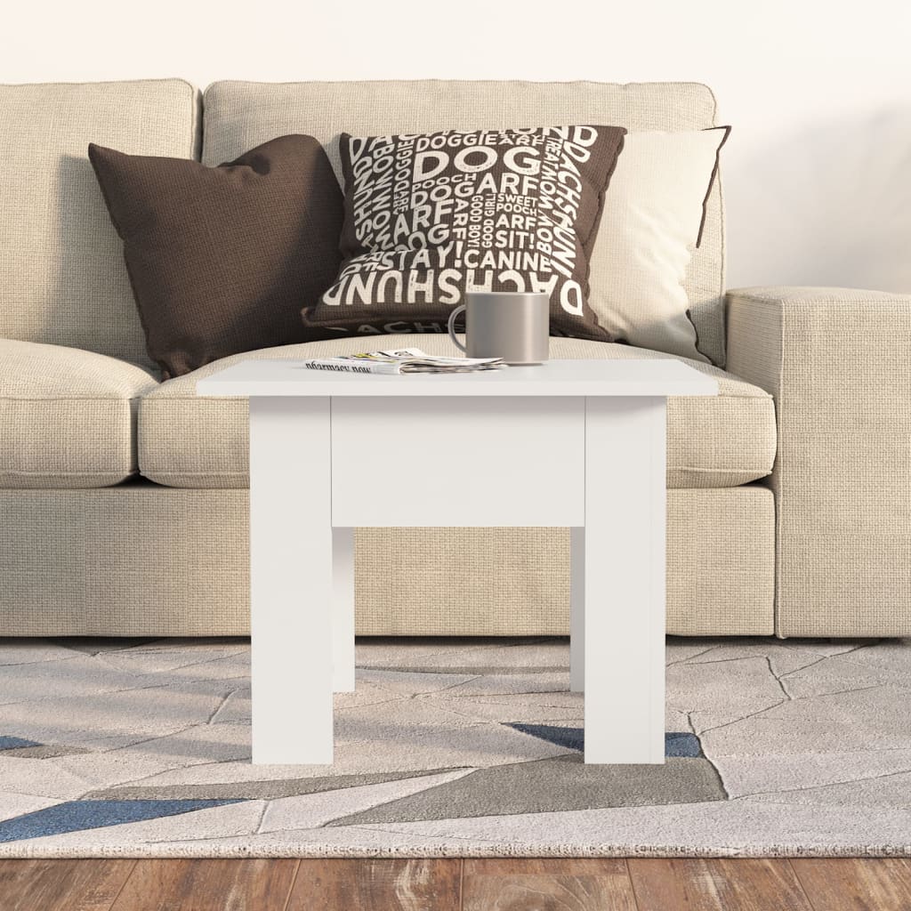 White coffee table 55x55x42 cm agglomerated
