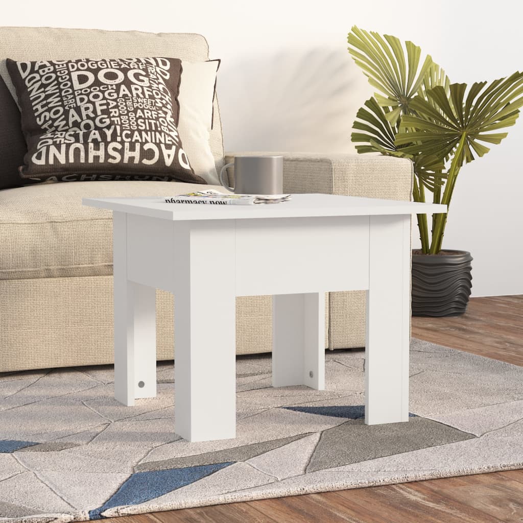 White coffee table 55x55x42 cm agglomerated