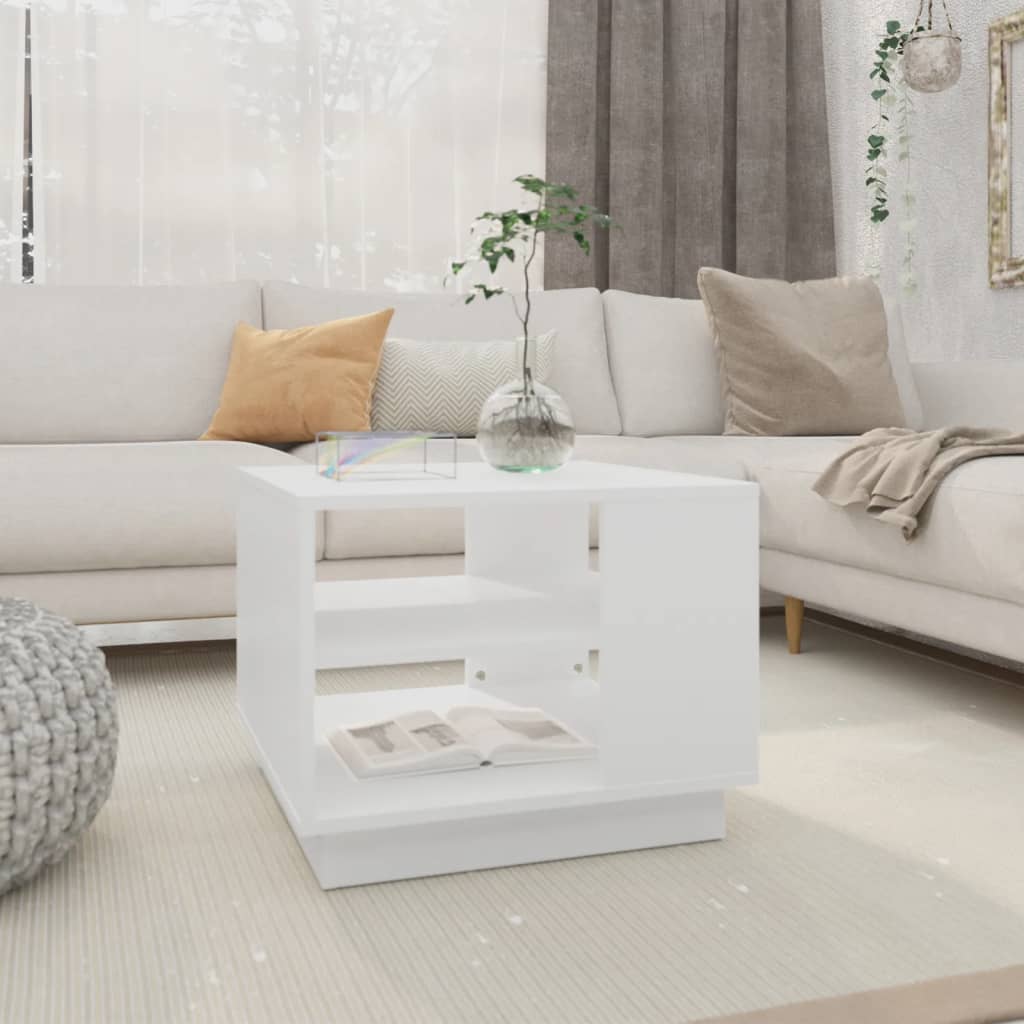 White coffee table 55x55x43 cm agglomerated