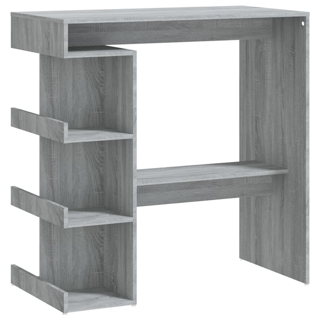 Bar table and Sonoma Gray storage shelf 100x50x101.5cm