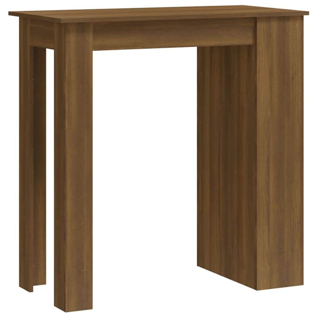 Table de bar et rangement chêne marron 102x50x103,5cm Aggloméré