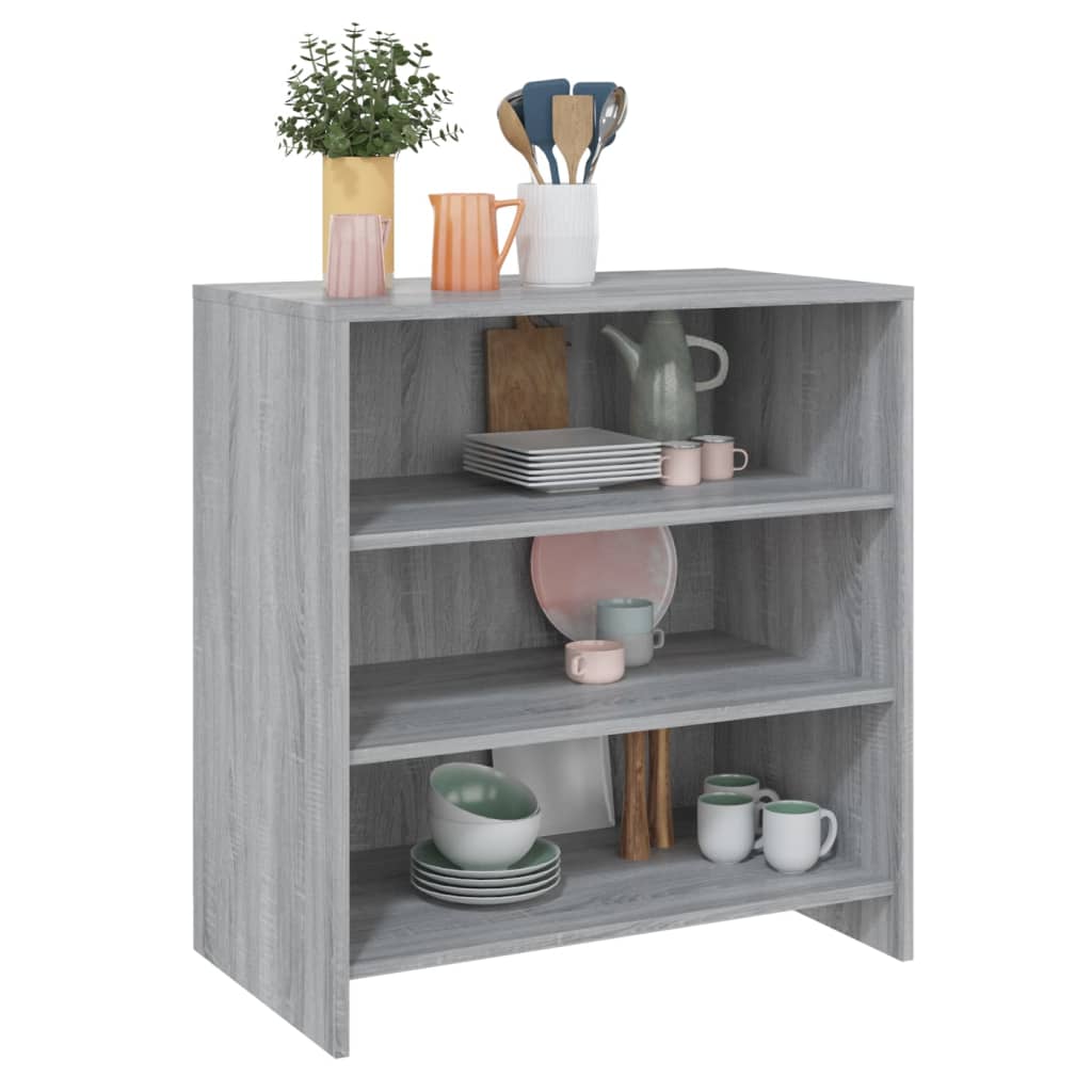 Credenza Sonoma grigio 70x40,5x75 cm Truciolare