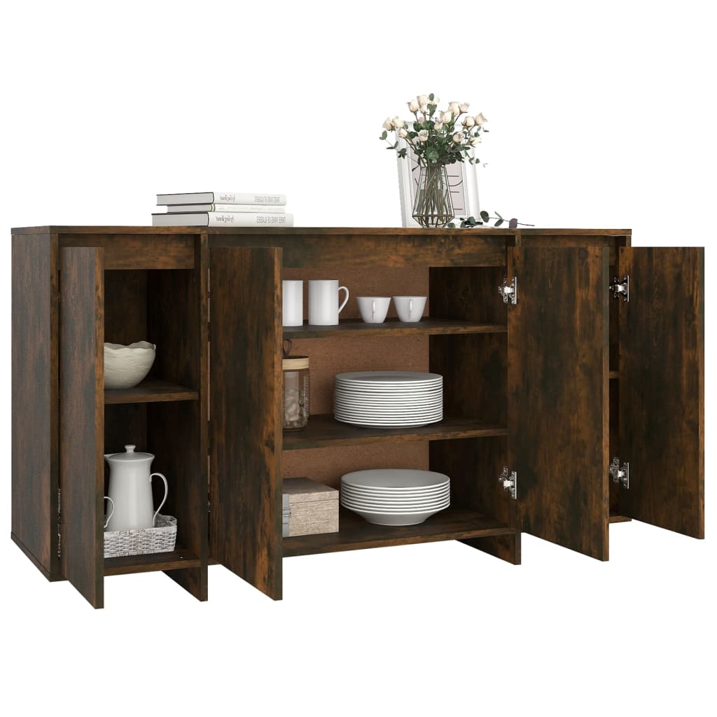 Buffet di quercia affumicata 135x41x75 cm agglomerato