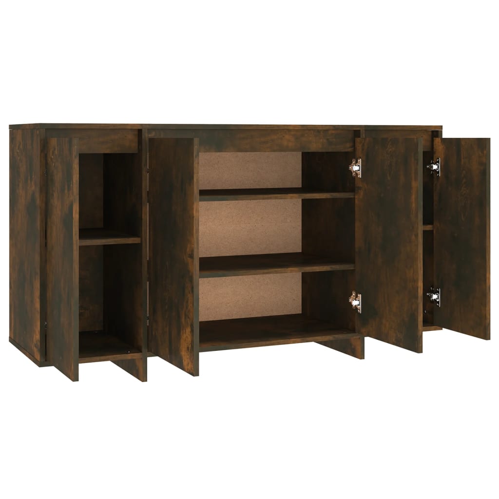 Smoked oak buffet 135x41x75 cm agglomerated