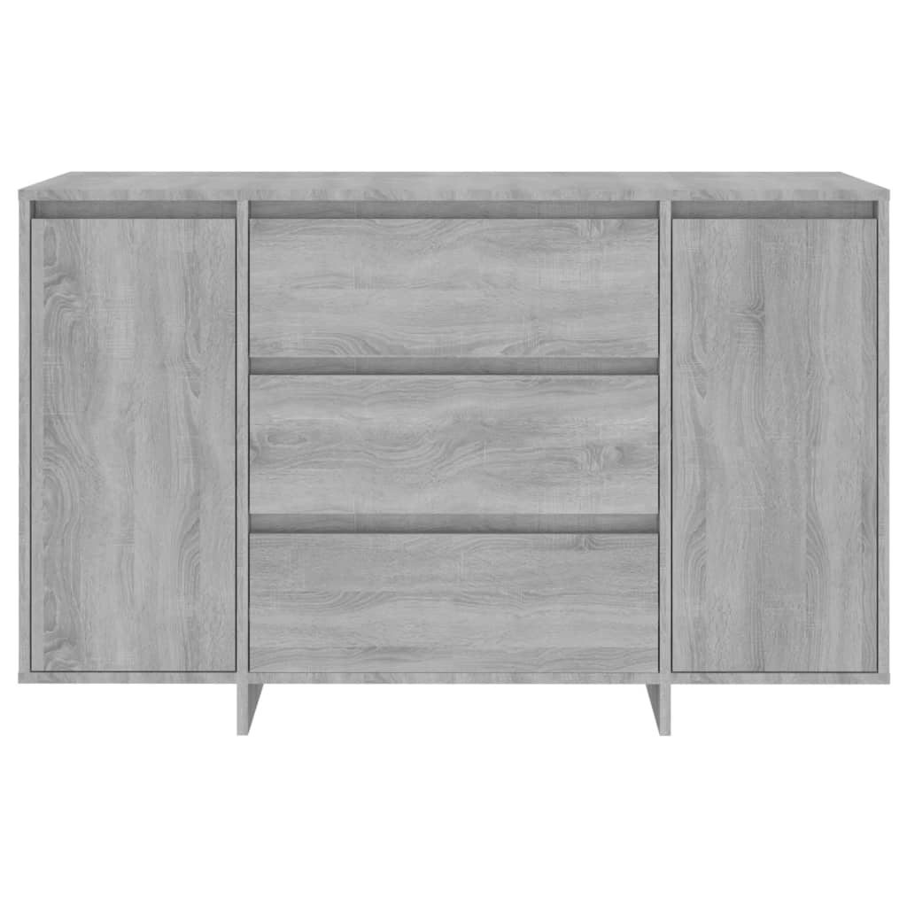 Buffet con 3 cassetti Sonoma grigi 120x41x75 cm agglomerato