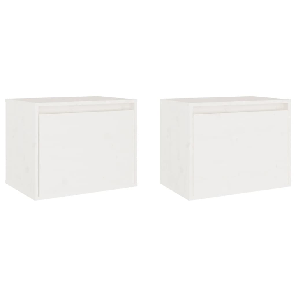 Wall cabinets 2 pcs white 45x30x35 cm solid pine wood