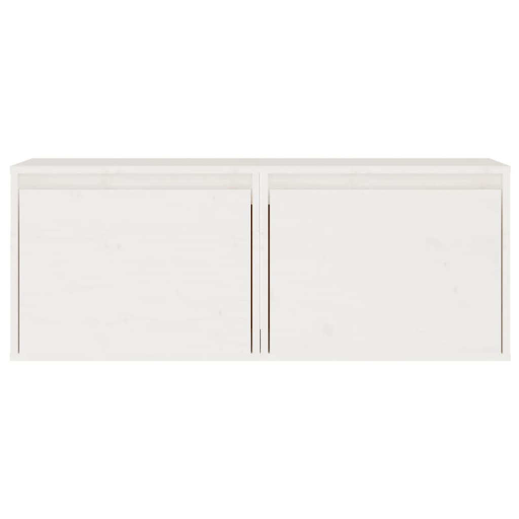 Wall cabinets 2 pcs white 45x30x35 cm solid pine wood