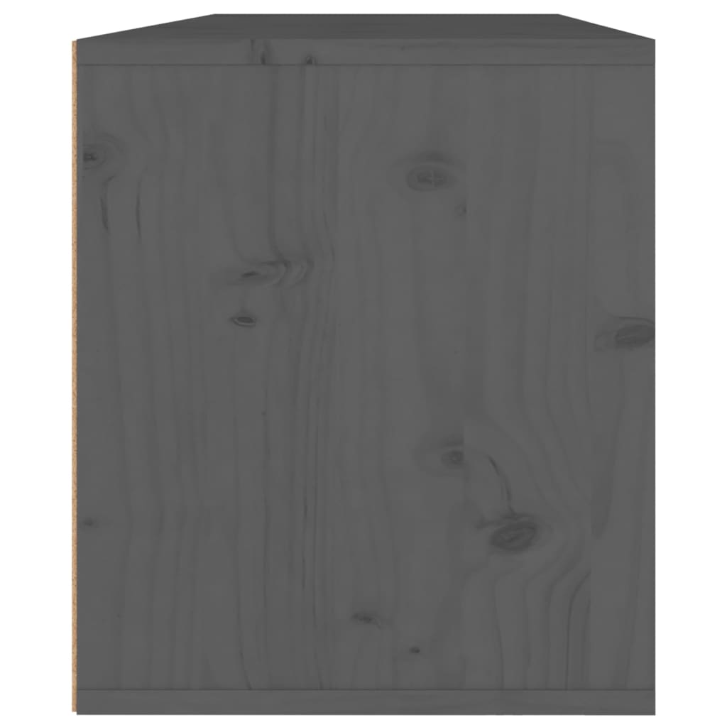 Wall cabinets 2 pcs gray 45x30x35 cm solid pine wood