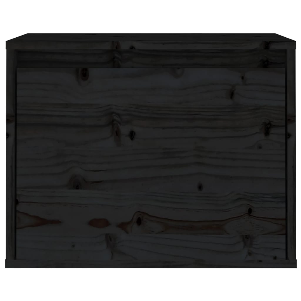 Schwarz -Wandschrank 45x30x35 cm Festkieferholz
