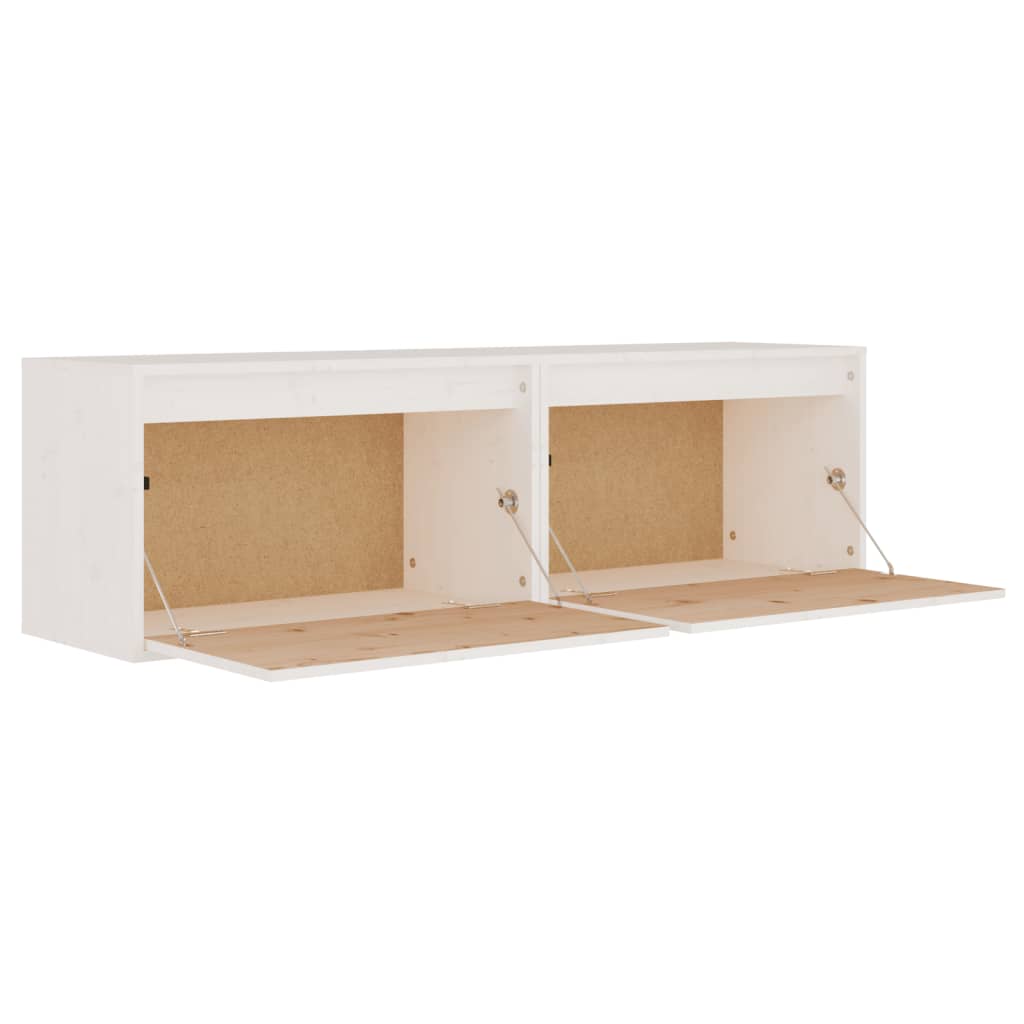 Wall cabinets 2 pcs white 60x30x35 cm solid pine wood