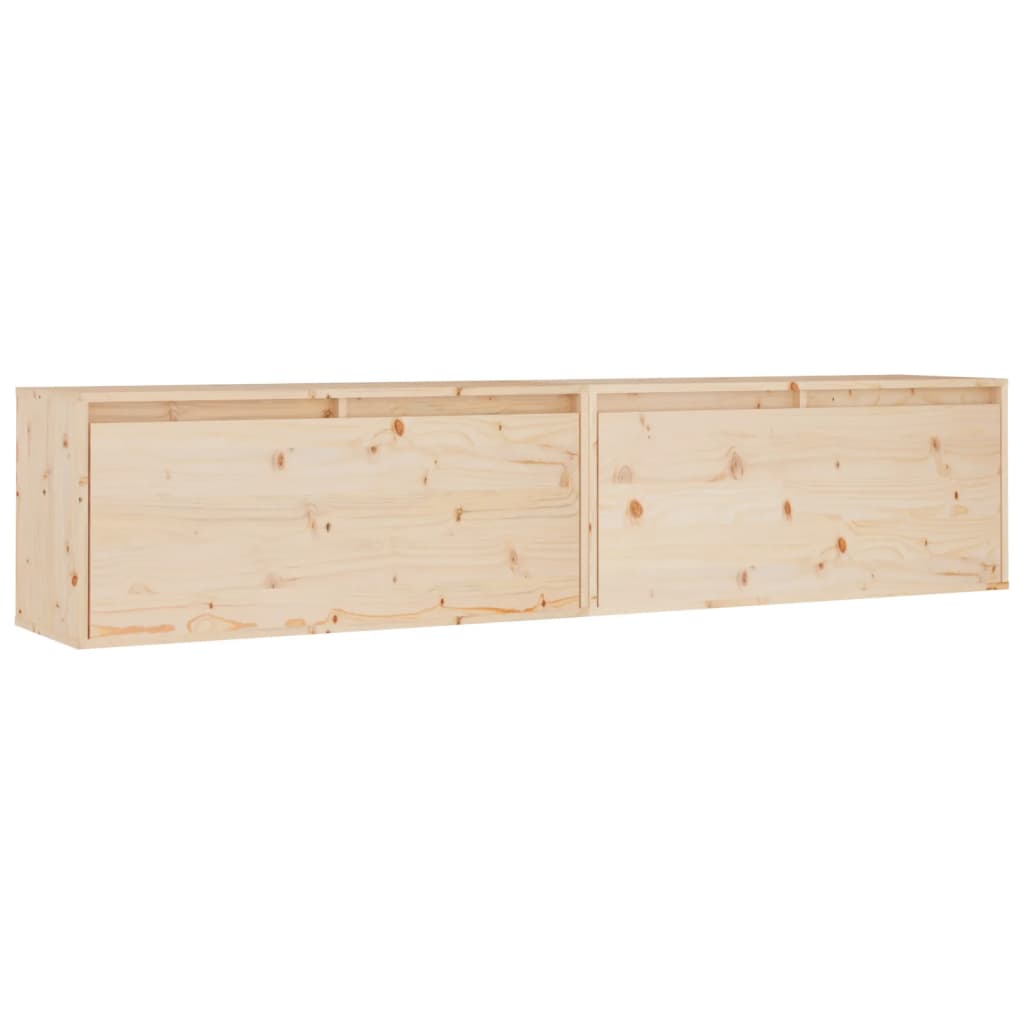 Wall cabinets 2 pcs 80x30x35 cm Solid pine wood