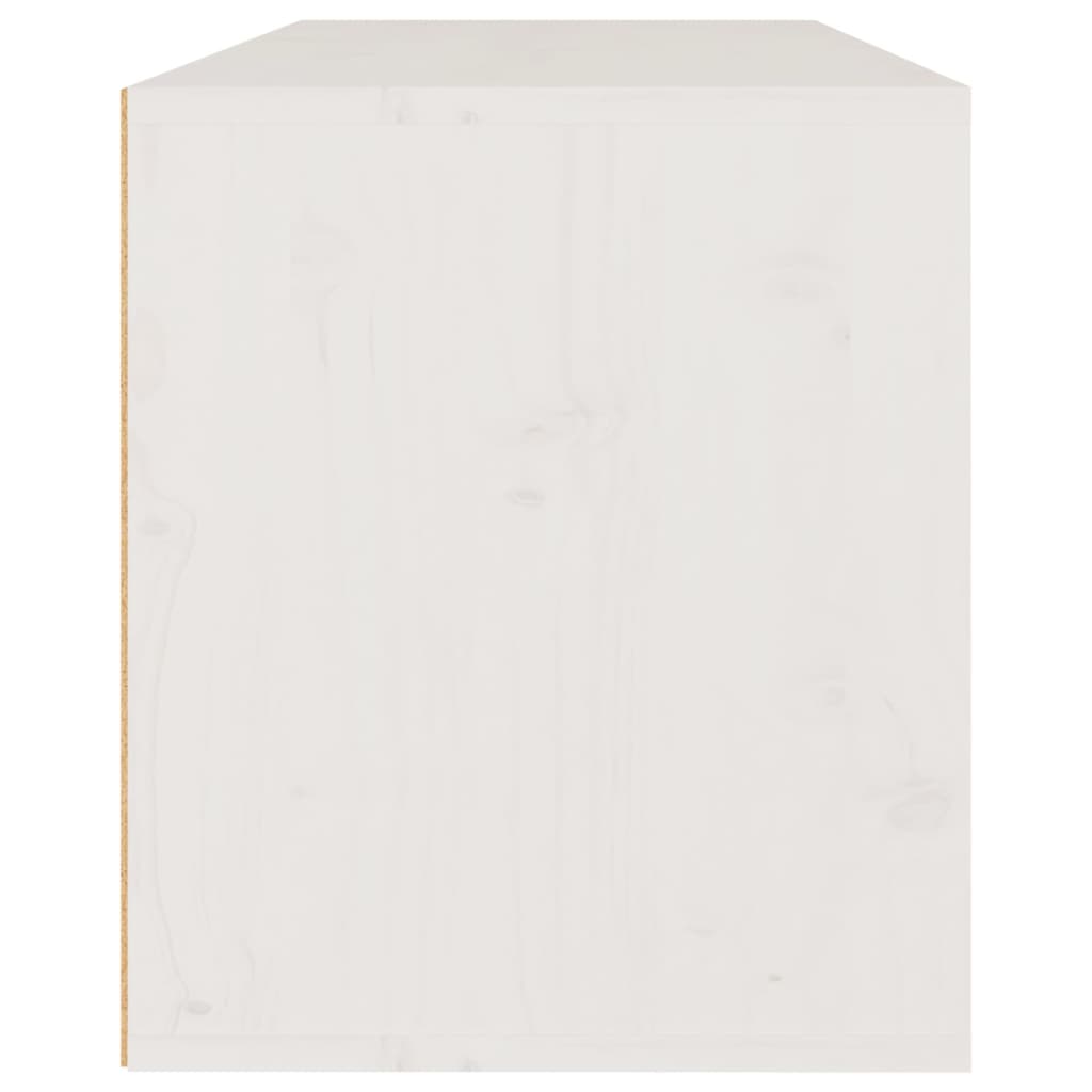 Weißer Wandschrank 80x30x35 cm Festkieferholz