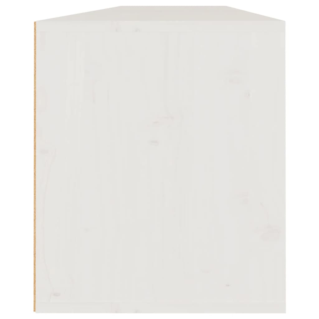 Pensili 2 pz Bianco 80x30x35 cm Legno di pino massiccio