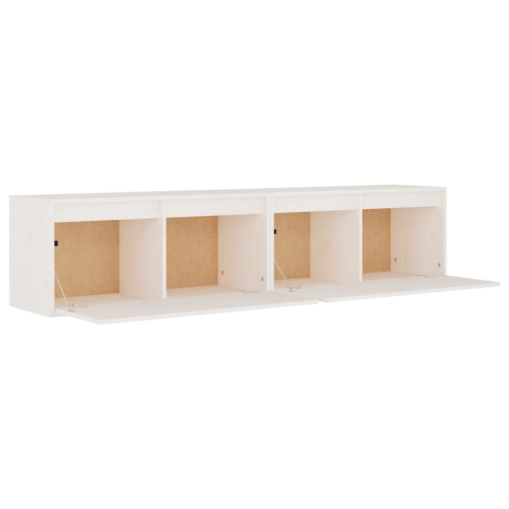 Wall cabinets 2 pcs white 80x30x35 cm solid pine wood