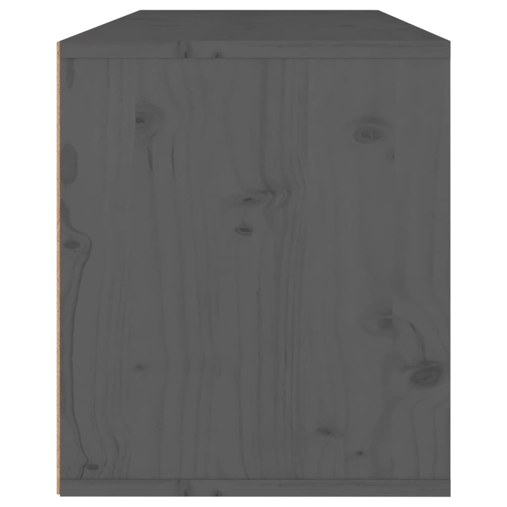 Graue Wandschrank 80x30x35 cm Festkieferholz