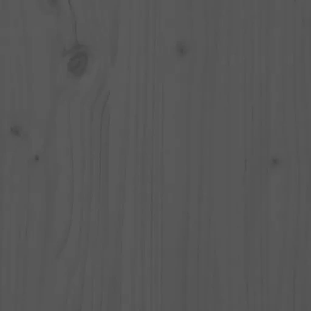 Pensile Grigio 80x30x35 cm Legno di pino massiccio