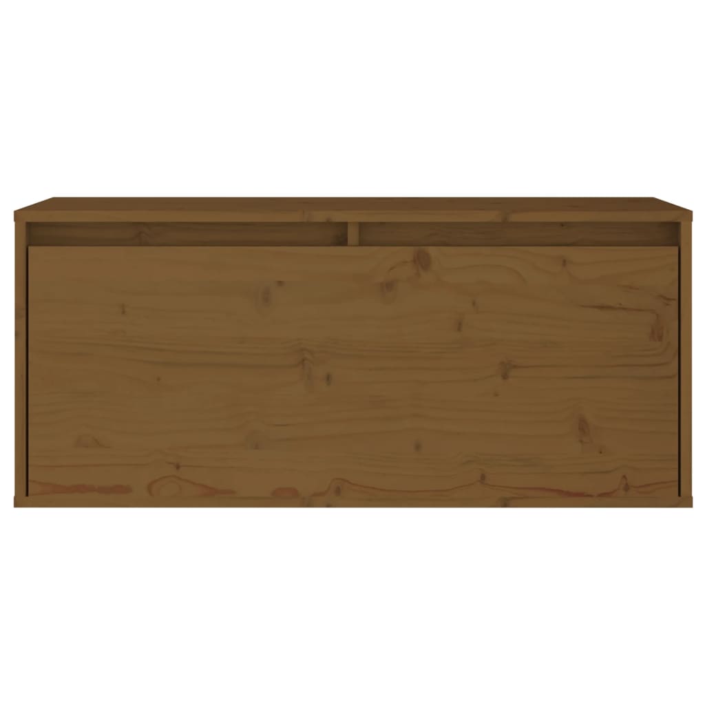 Honigbrauner Wandschrank 80x30x35 cm Festkiefer Holz
