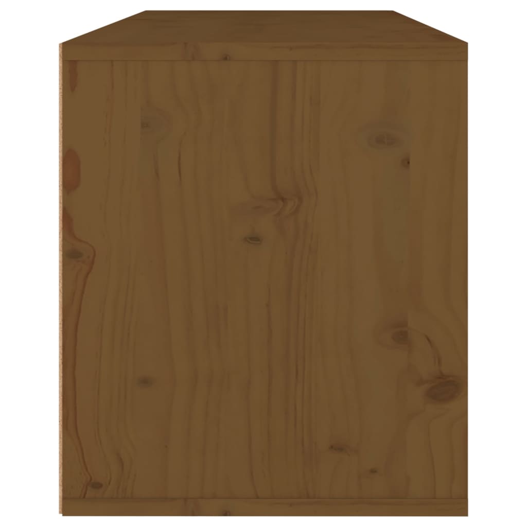Honigbrauner Wandschrank 80x30x35 cm Festkiefer Holz