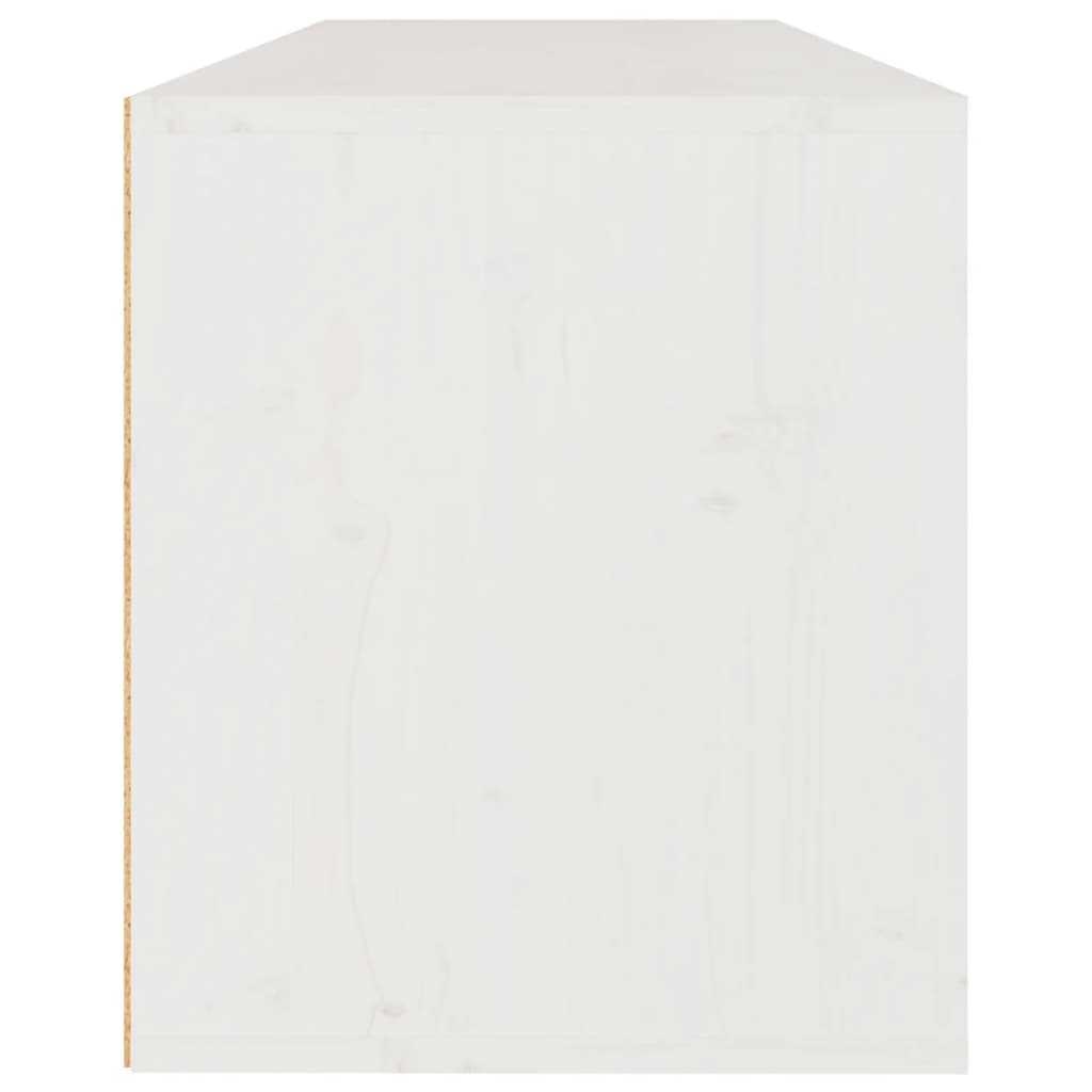 White wall cabinet 100x30x35 cm Solid pine wood