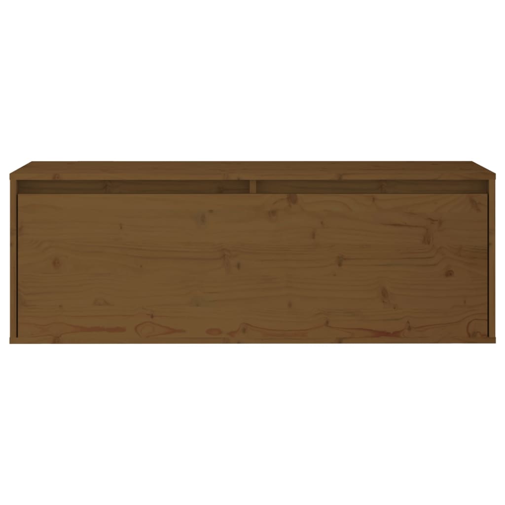 Honigbrauner Wandschrank 100x30x35 cm Festkiefer Holz
