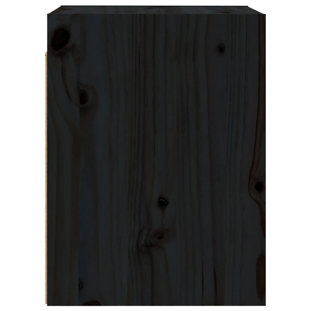 Wandschränke 2 Stcs schwarz 30 x 30 x 40 cm Festkieferholz