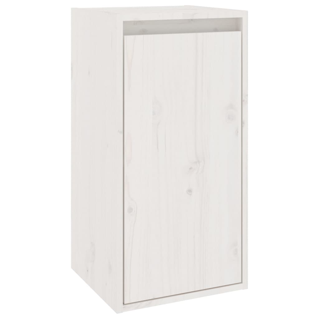 White wall cabinet 30x30x60 cm Solid pine wood