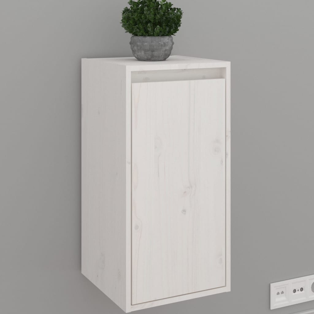 White wall cabinet 30x30x60 cm Solid pine wood