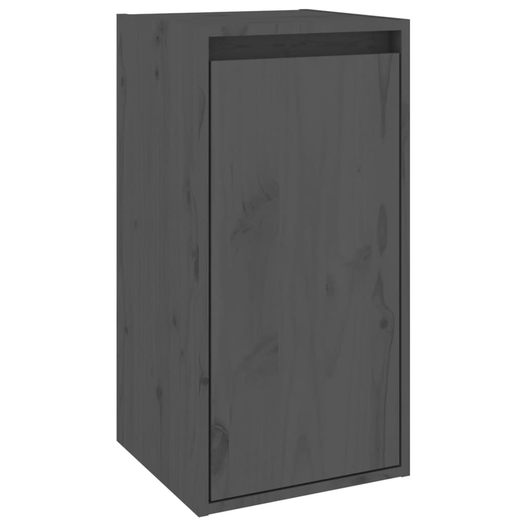 Gray wall cabinet 30x30x60 cm Solid pine wood