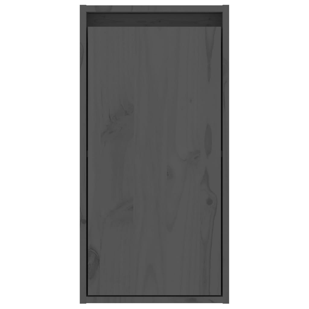 Wall cabinets 2 pcs gray 30x30x60 cm solid pine wood