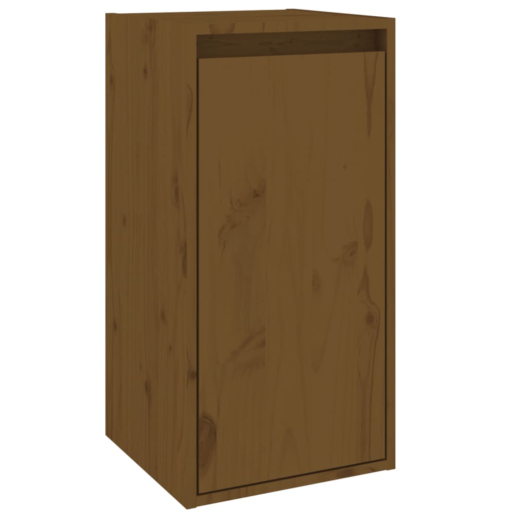 Honey brown wall cabinet 30x30x60 cm solid pine wood