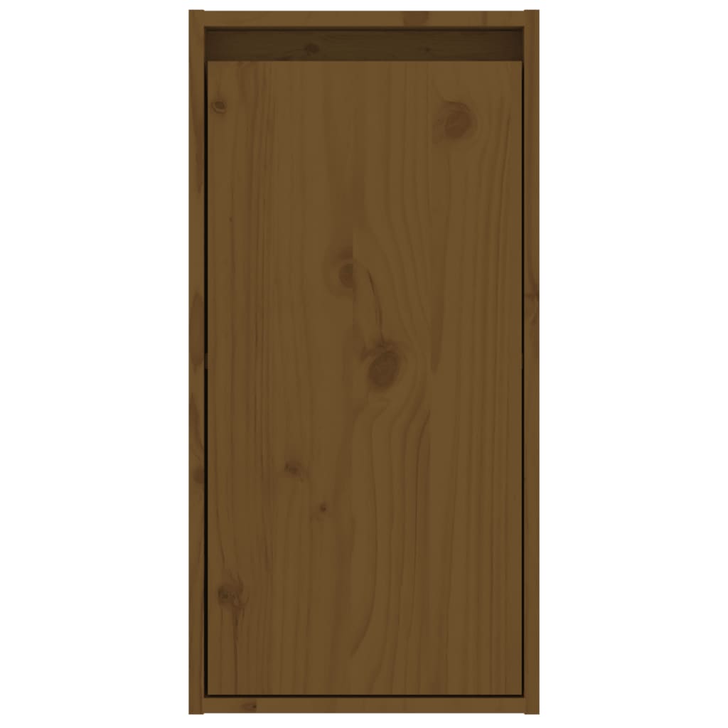 Honey brown wall cabinet 30x30x60 cm solid pine wood