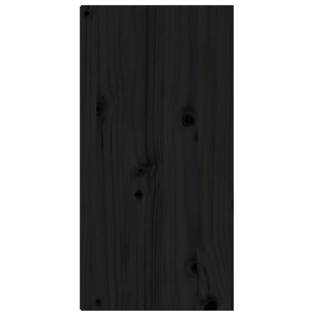 Wandschränke 2 Stcs schwarz 30x30x60 cm Festkieferholz