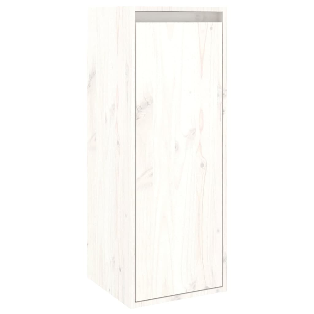 White wall cabinet 30x30x80 cm Solid pine wood