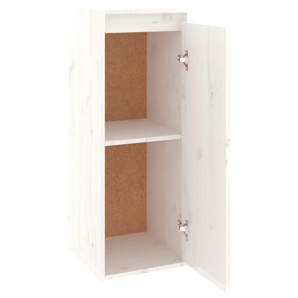 White wall cabinet 30x30x80 cm Solid pine wood