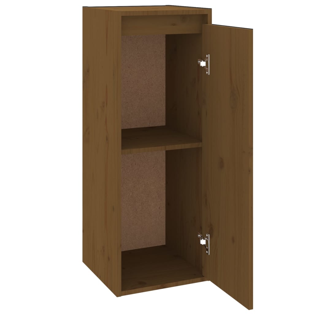 Honey brown wall cabinet 30x30x80 cm solid pine wood