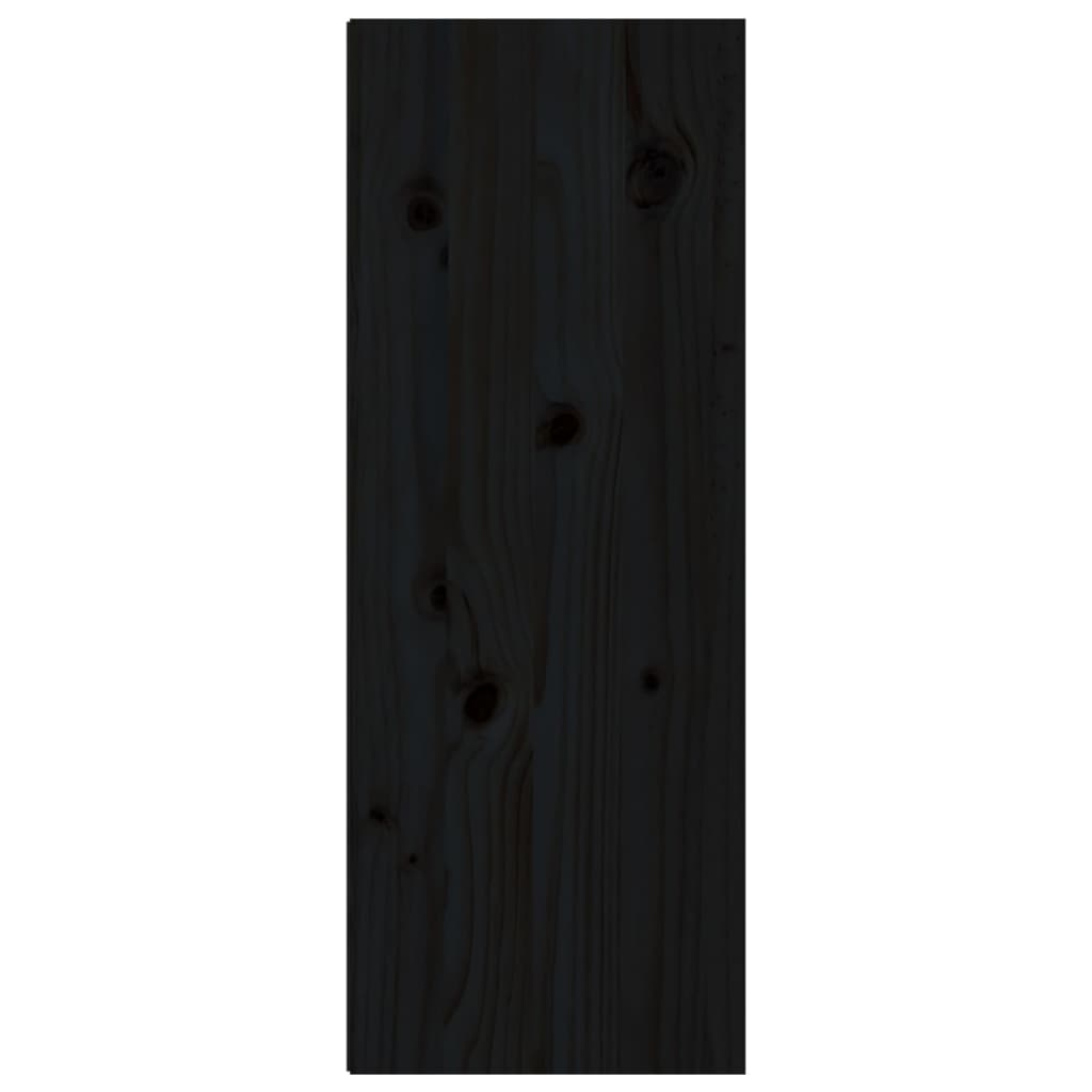 Schwarzer Wandschrank 30x30x80 cm Festkieferholz