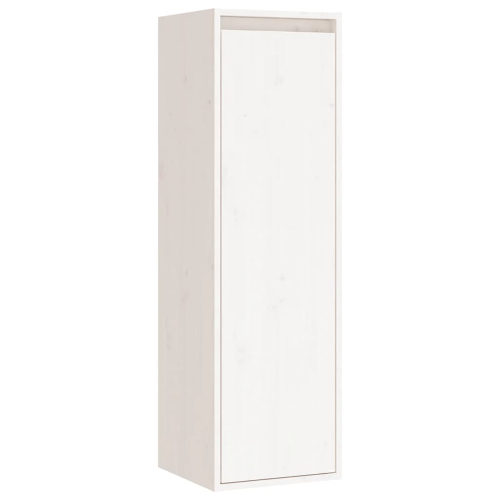 White wall cabinet 30x30x100 cm Solid pine wood