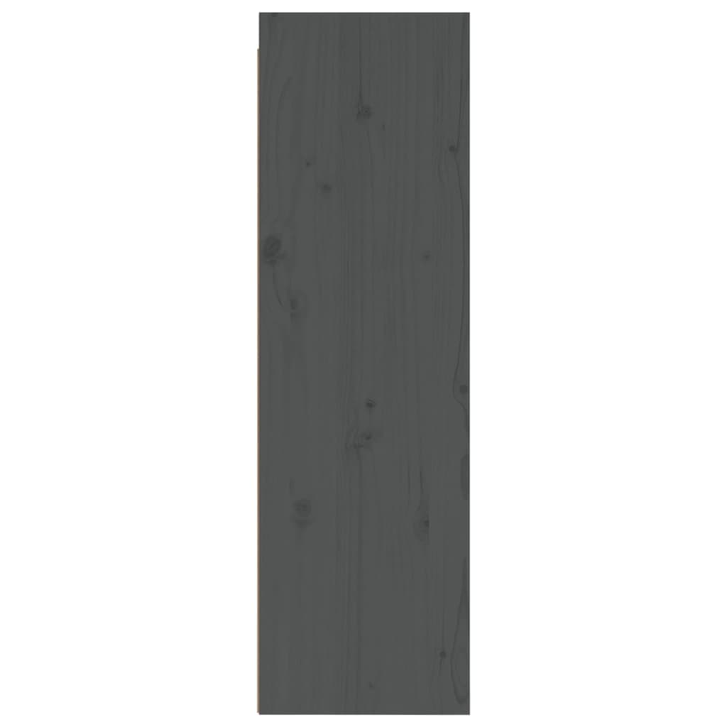 Wandschränke 2 Stcs Grau 30x30x100 cm Festkieferholz