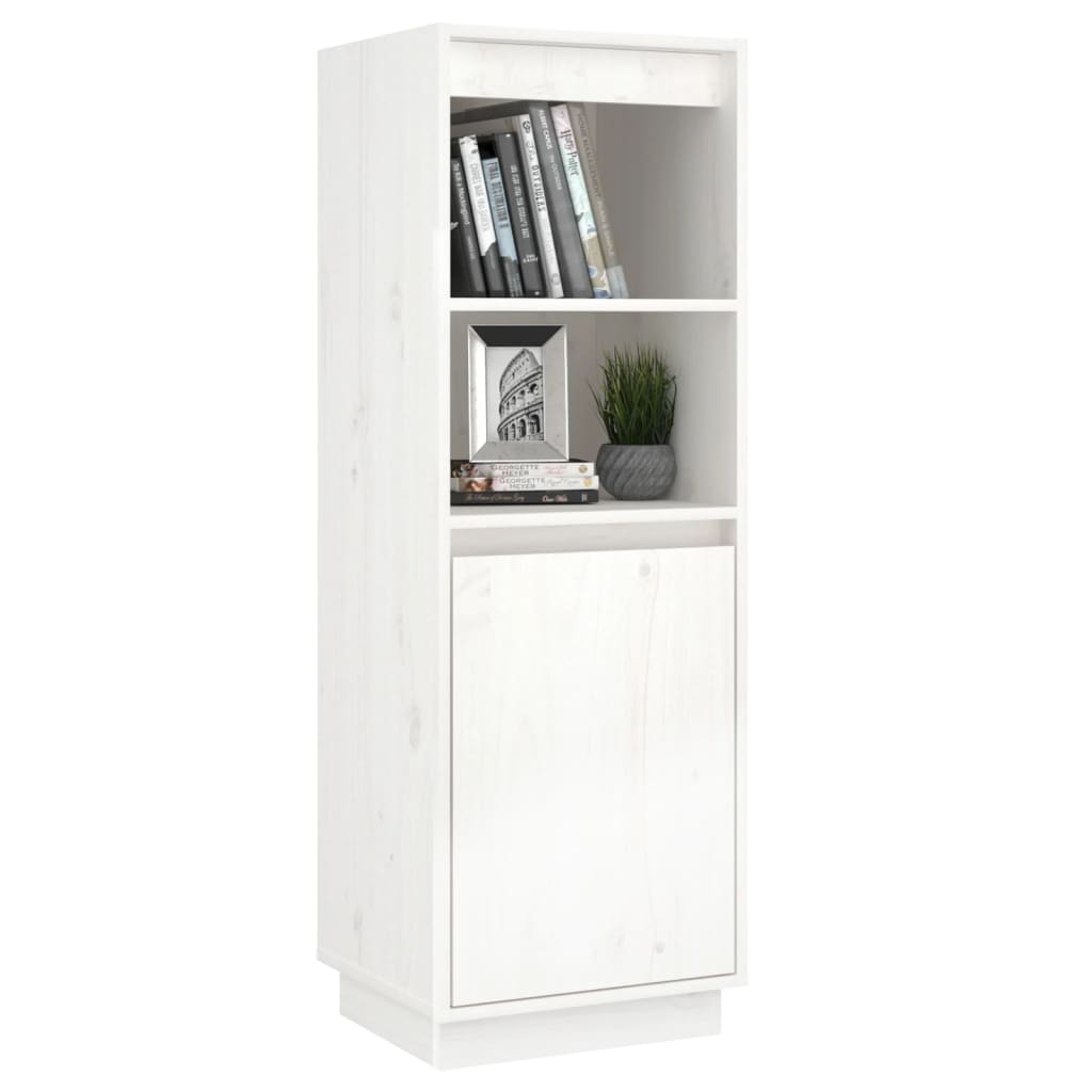 White buffet 37x34x110 cm solid pine wood