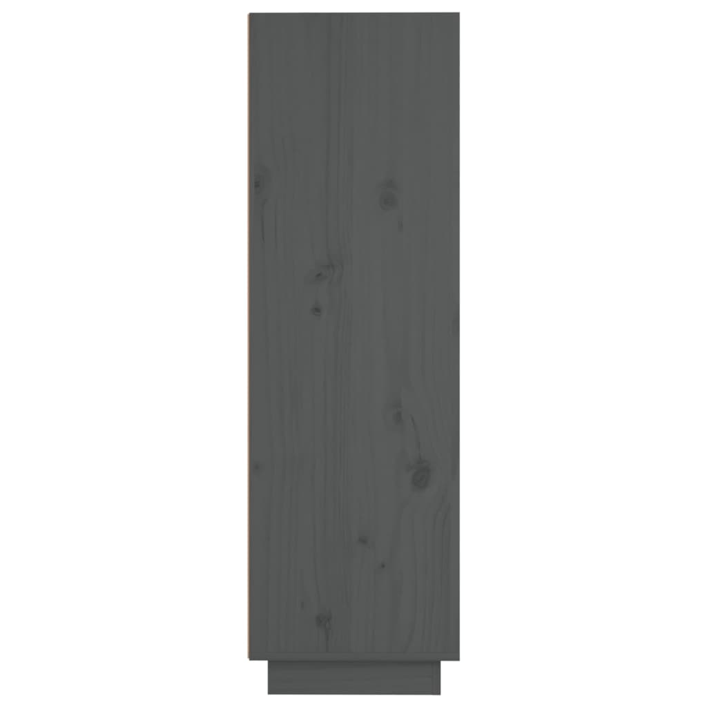 Gray buffet 37x34x110 cm solid pine wood