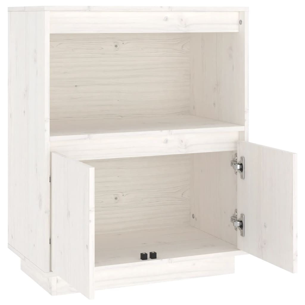 White buffet 60x34x75 cm solid pine wood