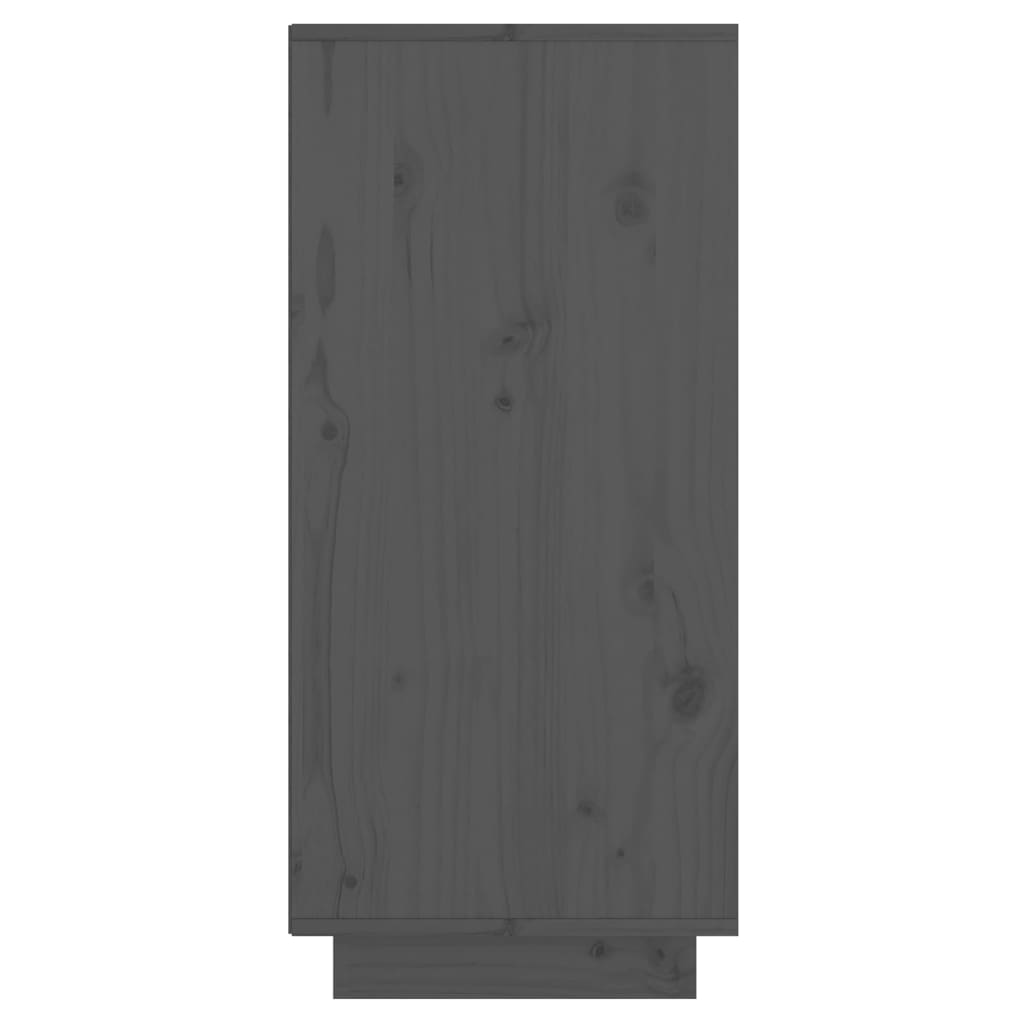 Buffet grigio 60x34x75 cm in legno di pino solido