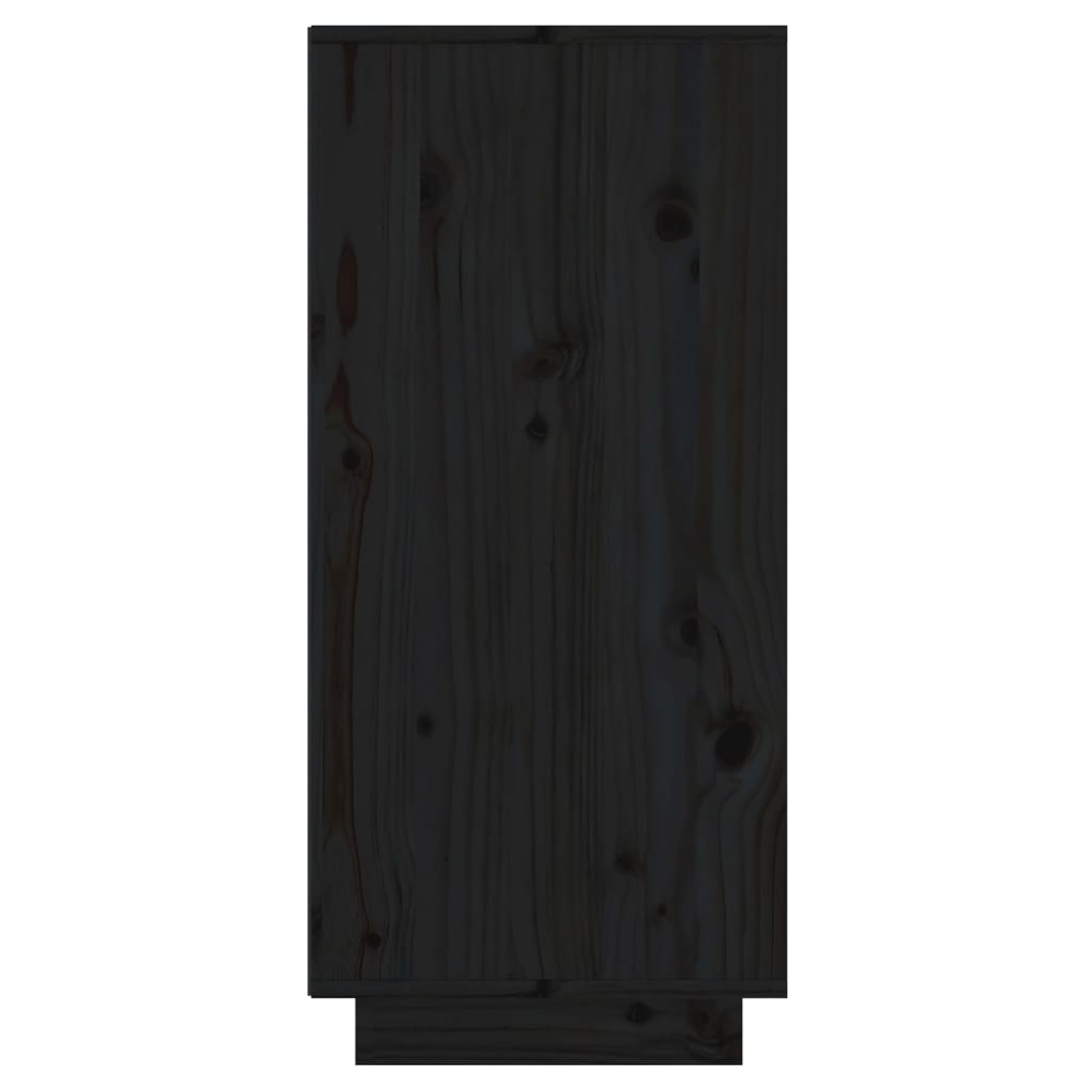Buffet nero 60x34x75 cm in legno di pino solido
