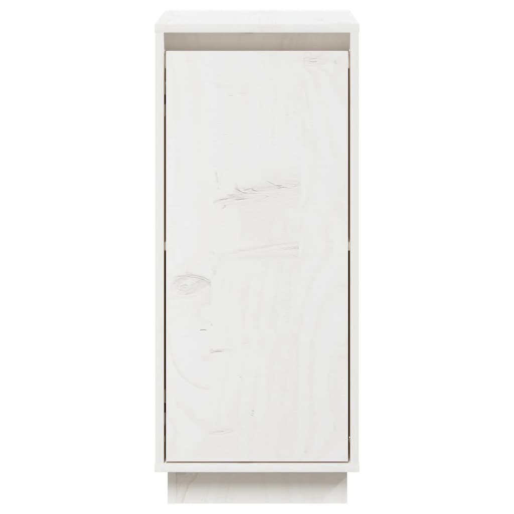 Buffet Blanc 31,5x34x75 cm Bois massif de pin