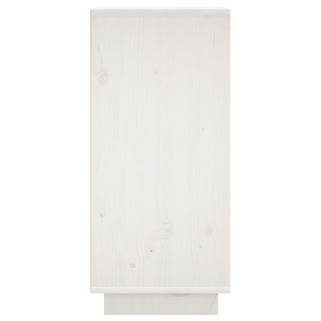 Buffet bianco 31.5x34x75 cm in legno di pino solido