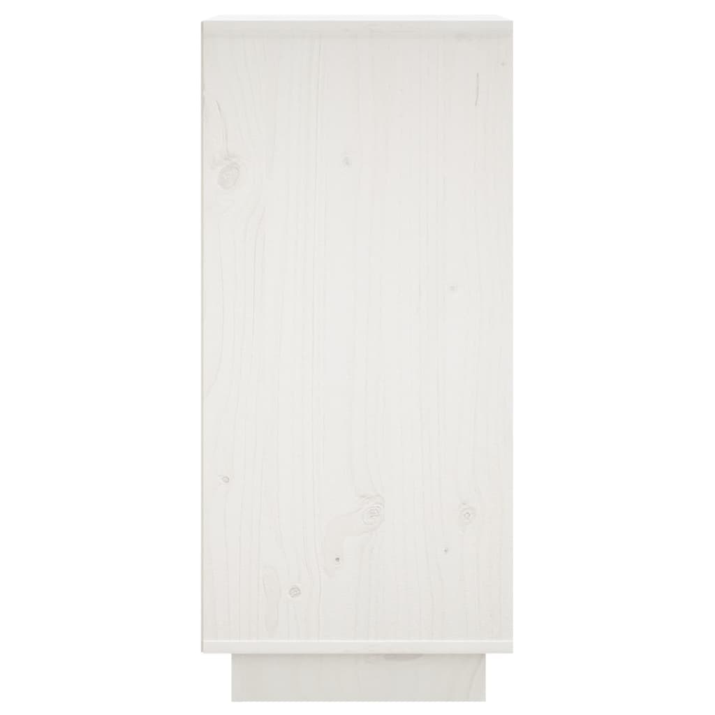 Buffet Blanc 31,5x34x75 cm Bois massif de pin