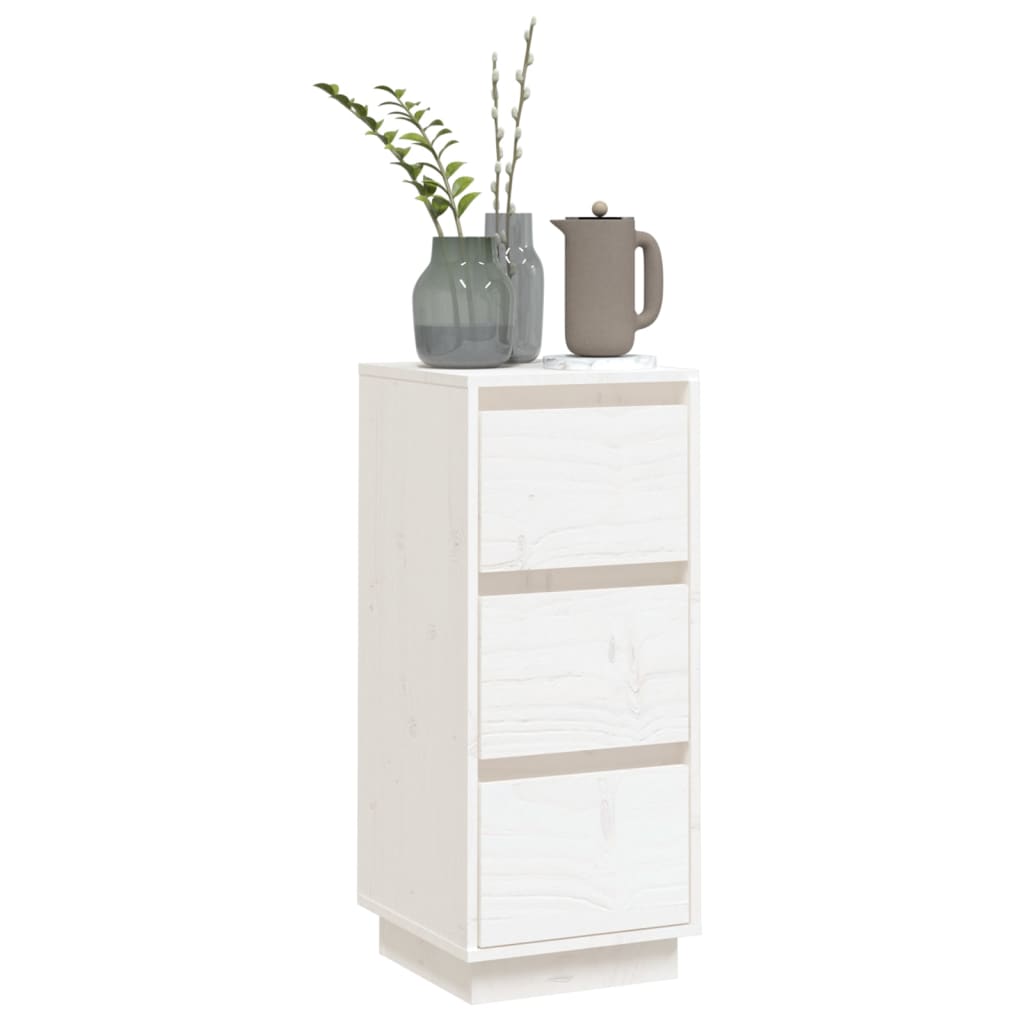 White buffet 32x34x75 cm solid pine wood