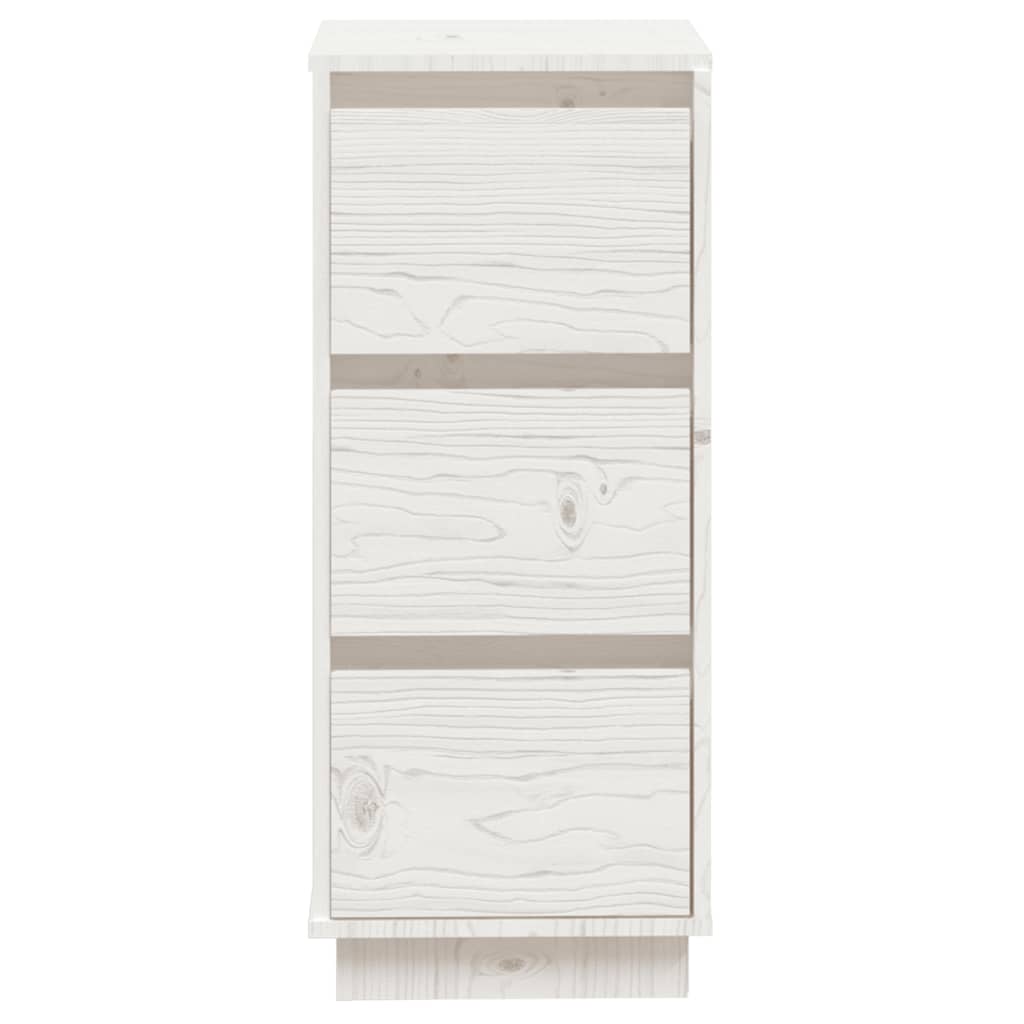 Buffets 2 pcs Blanc 32x34x75 cm Bois massif de pin